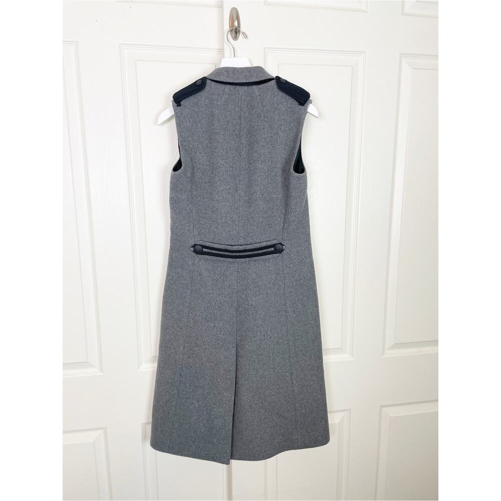 Rag & Bone Ashton Charcoal Gray Longline Wool Blend Vest Military Duster Sz 4 - Picture 5 of 10